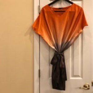 Josie Natori Silk Tie Dye Dress